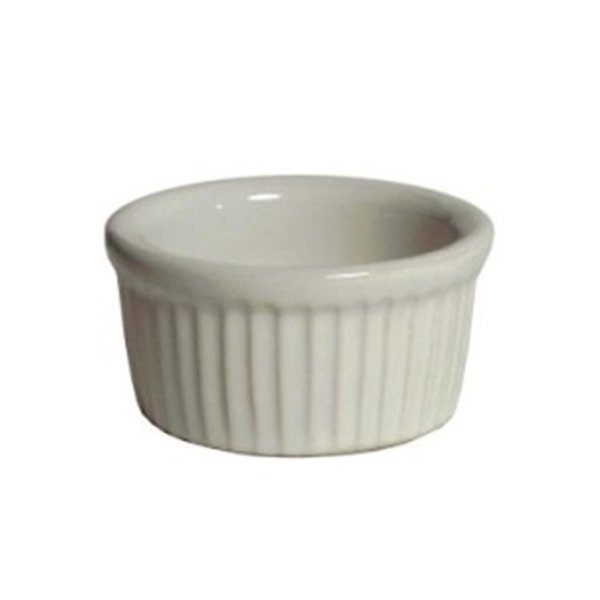 Tuxton China Ramekin Fluted 3.5 oz. - White - 4 Dozen BWX-0352